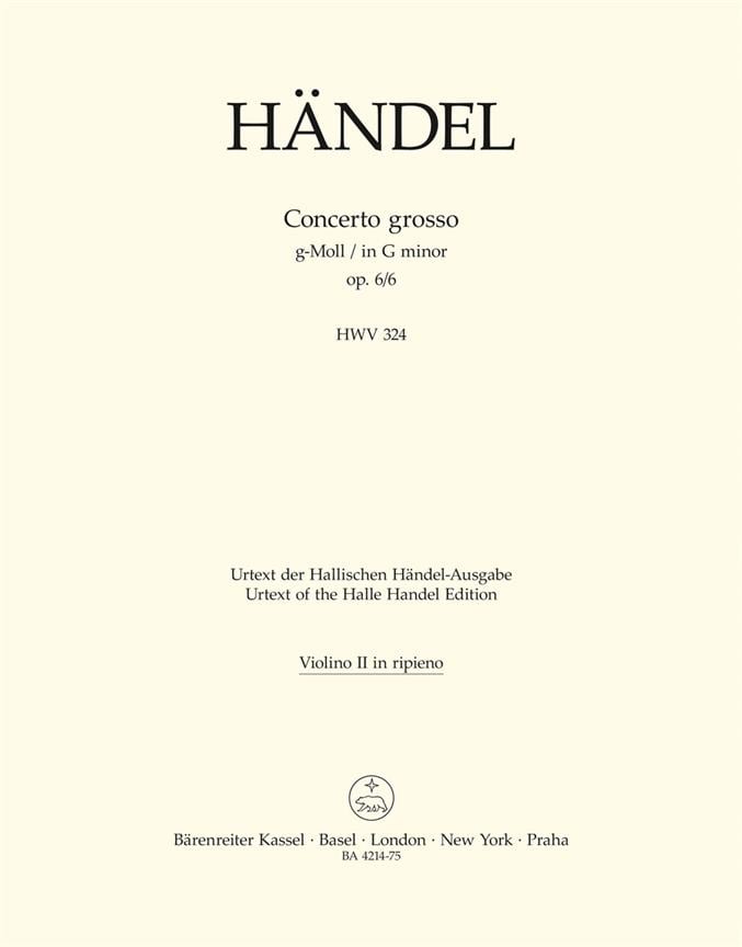 Concerto grosso in G minor Op.6/6 (HWV 324)